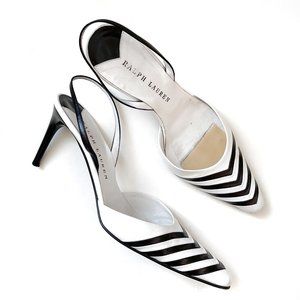 Ralph Lauren - Slingback Chevron Stripe Pumps